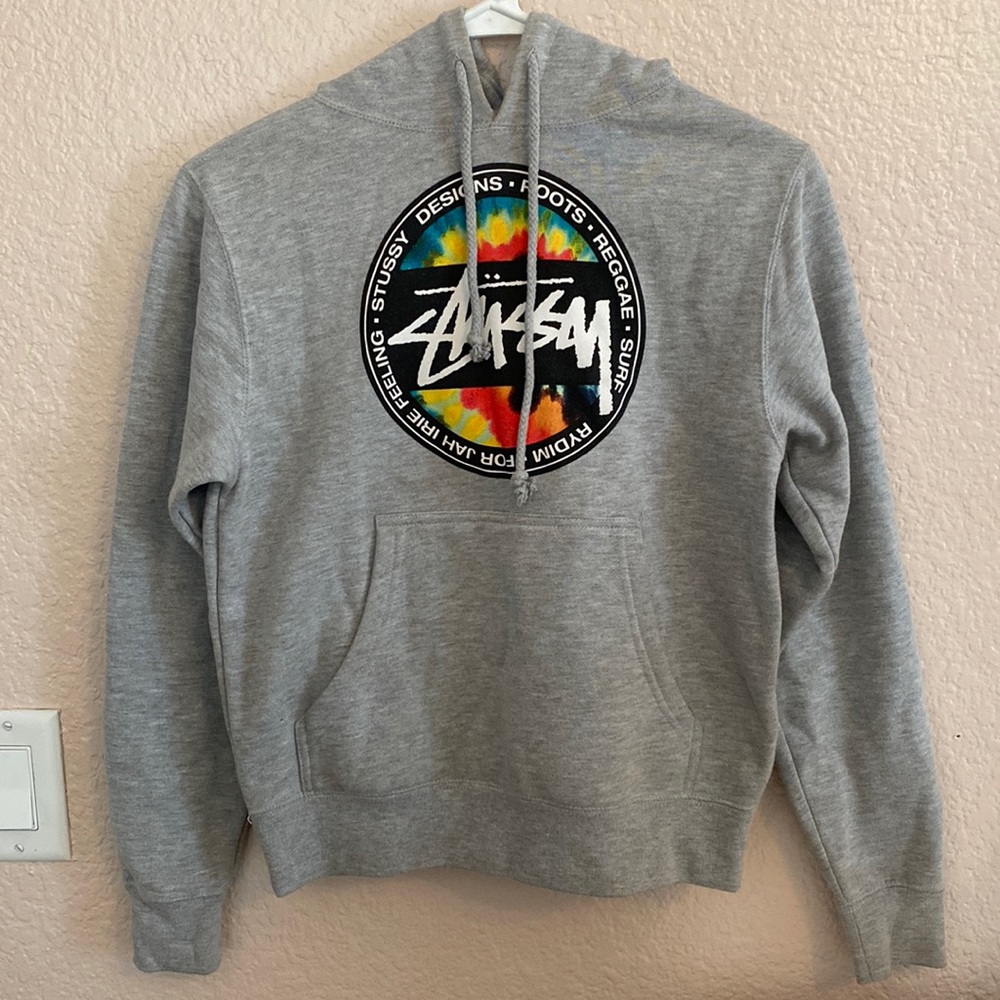 Stussy grey hoodie